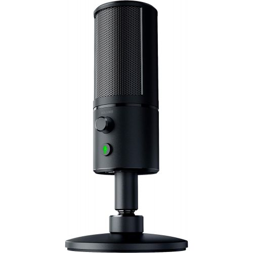 레이저 Razer Seiren X USB Streaming Microphone: Professional Grade - Built-In Shock Mount - Supercardiod Pick-Up Pattern - Anodized Aluminum - Classic Black