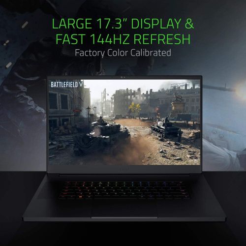 레이저 Razer Blade Pro 17 Gaming Laptop 2019: Intel Core i7-9750H, NVIDIA GeForce RTX 2070 Max-Q, 17.3 FHD 144hz, 16GB RAM, 512GB SSD, CNC Aluminum, Chroma RGB Lighting, Thunderbolt 3, SD