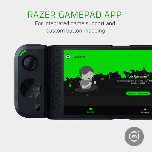 레이저 Razer Junglecat Dual-Sided Mobile Game Controller for Android: Modular Design - 100 Hr Battery Life - Bluetooth Low-Latency - Compatible w/ Razer Phone 2, Galaxy Note 9, Galaxy S10