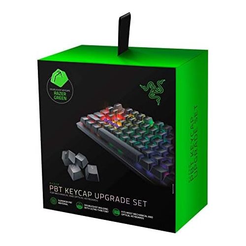 레이저 Razer Doubleshot PBT Keycap Upgrade Set for Mechanical & Optical Keyboards: Compatible with Standard 104/105 US and UK layouts - Razer Green