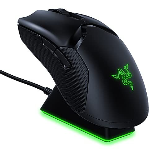 레이저 Razer Viper Ultimate Hyperspeed Lightest Wireless Gaming Mouse & RGB Charging Dock: Fastest Gaming Mouse Switch - 20K DPI Optical Sensor - Chroma Lighting - 8 Programmable Buttons