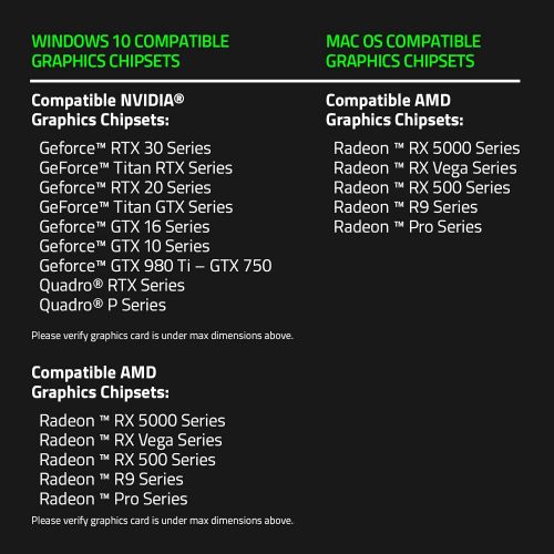 레이저 Razer Core X Chroma Aluminum External GPU Enclosure (eGPU): Compatible w/ Windows & Mac Thunderbolt 3 Laptops - NVIDIA /AMD PCIe Support - 700W PSU - 4x USB 3.1, 1x Gbit Ethernet -