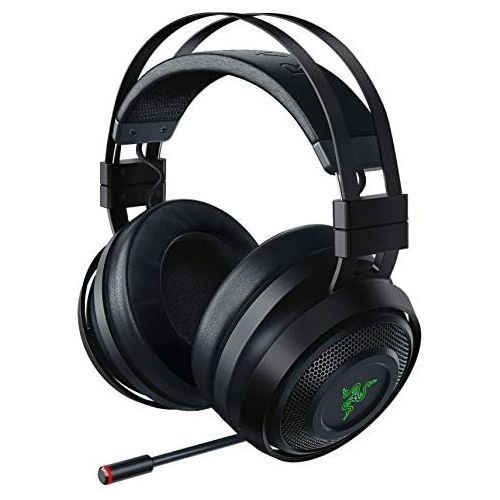 레이저 Razer Nari Ultimate Wireless 7.1 Surround Sound Gaming Headset: THX Audio & Haptic Feedback - Auto-Adjust Headband - Chroma RGB - Retractable Mic - For PC, PS4 - Classic Black