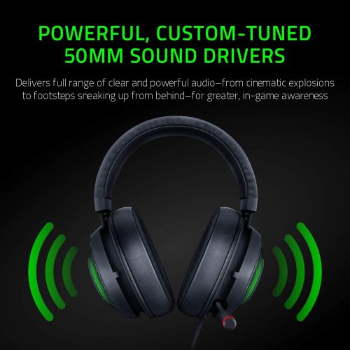 레이저 Razer Kraken Ultimate RGB USB Gaming Headset: THX 7.1 Spatial Surround Sound - Chroma RGB Lighting - Retractable Active Noise Cancelling Mic - Aluminum & Steel Frame - For PC - Cla