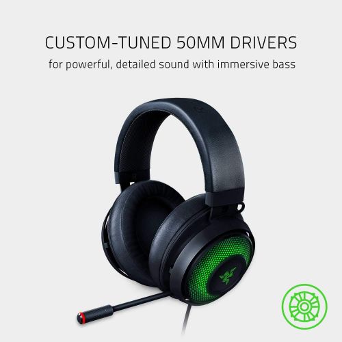 레이저 Razer Kraken Ultimate ? USB Gaming Headset (Gaming Headphones for PC, PS4 and Switch Dock with Surround Sound, ANC Microphone and RGB Chroma)