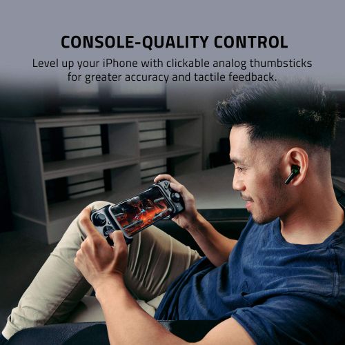 레이저 Razer Kishi Mobile Game Controller / Gamepad for iPhone iOS: Works with most iPhones ? X, 11, 12, 13, 13 Max - Apple Arcade, Amazon Luna, Google Stadia - Lightning Port Passthrough