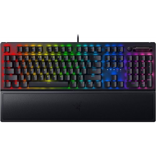 레이저 Razer BlackWidow V3 Mechanical Gaming Keyboard: Yellow Mechanical Switches - Linear & Silent - Chroma RGB Lighting - Compact Form Factor - Programmable Macro Functionality, Classic