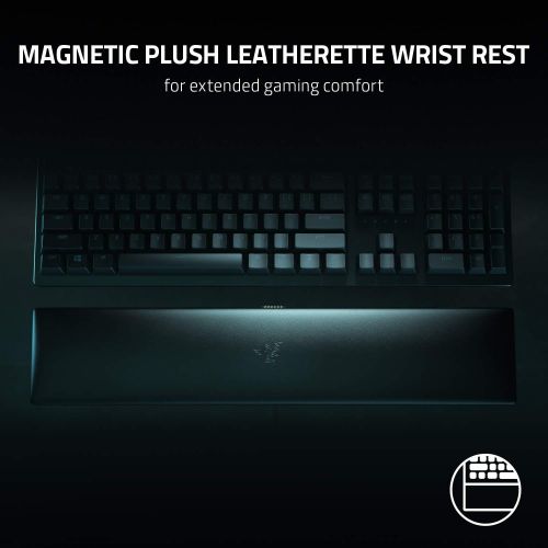 레이저 Razer Huntsman V2 Analog Gaming Keyboard: Razer Analog Optical Switches - Chroma RGB Lighting - Magnetic Plush Wrist Rest - Dedicated Media Keys & Dial - Classic Black