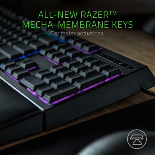 레이저 Razer Ornata Chroma Gaming Keyboard: Hybrid Mechanical Key Switches & Sphex V2 Gaming Mouse Pad: Ultra-Thin Form Factor - Optimized Gaming Surface - Polycarbonate Finish