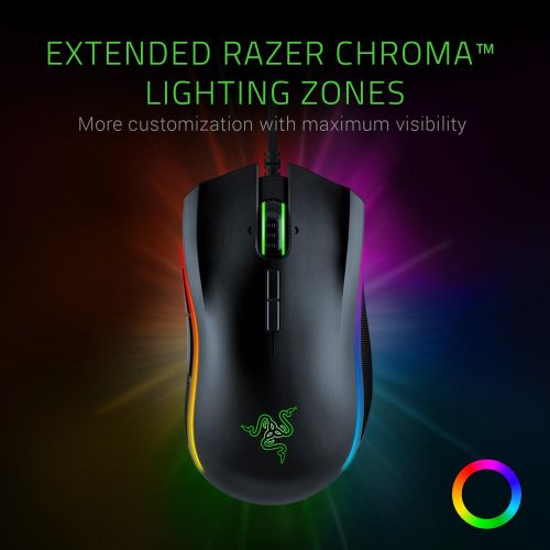 레이저 Razer Huntsman Elite Gaming Keyboard - Classic Black & Mamba Elite Wired Gaming Mouse: 16,000 DPI Optical Sensor - Chroma RGB Lighting - 9 Programmable Buttons - Mechanical Switche