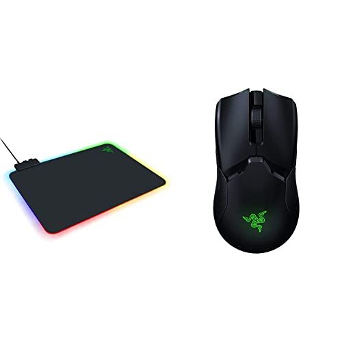 레이저 Razer Firefly V2 Gaming Mousepad + Viper Ultimate w/o Dock Gaming Mouse Bundle