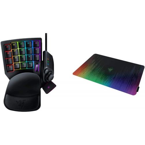 레이저 Razer Tartarus v2 Gaming Keypad - Classic Black & Sphex v2 Gaming Mouse Pad: Ultra-Thin Form Factor - Optimized Gaming Surface - Polycarbonate Finish