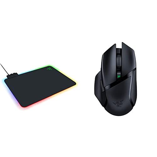 레이저 Razer Firefly V2 Gaming Mousepad + Basilisk X Hyperspeed Gaming Mouse Bundle