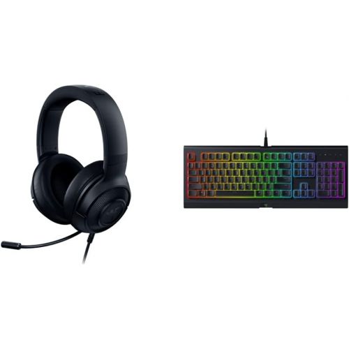 레이저 Razer Kraken X Ultralight Gaming Headset - Black & Cynosa Chroma Gaming Keyboard: 168 Individually Backlit RGB Keys - Spill-Resistant Design - Programmable Macro Functionality - Qu