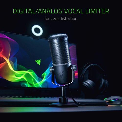 레이저 Razer Seiren Elite Studio-Grade Multi-Pattern USB Digital Microphone and Headphone Amplifier