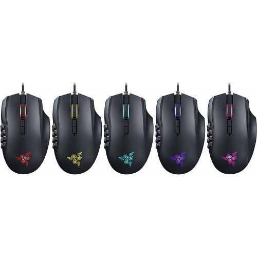 레이저 Razer RZ01-01610100-R3U1 Naga Chroma - Ergonomic RGB MMO Gaming Mouse- 12 Programmable Thumb Buttons & 16,000 Adjustible DPI