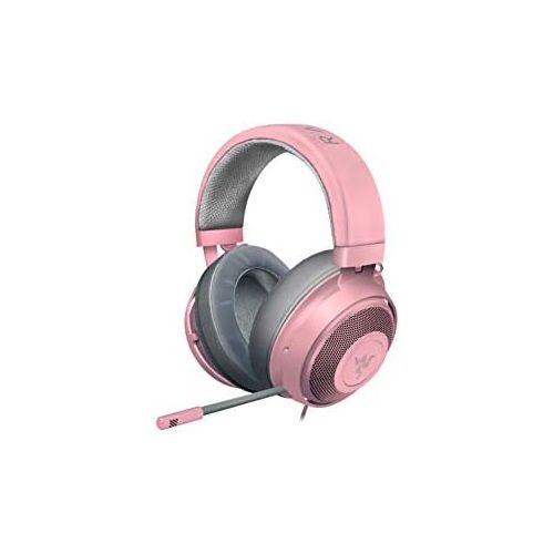 레이저 Razer Kraken Quartz Edition - Gaming Headphones for PC, PS4, Xbox One and Switch with 50 mm Drivers and Cooling Gel-Infused Cushions - Pink