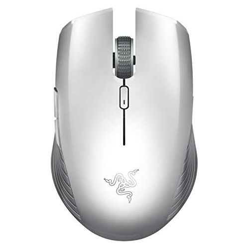 레이저 Razer Atheris Ambidextrous Wireless Mouse: 7200 DPI Optical Sensor, 350 Hr Battery Life, USB Wireless Receiver & Bluetooth Connection, Mercury White