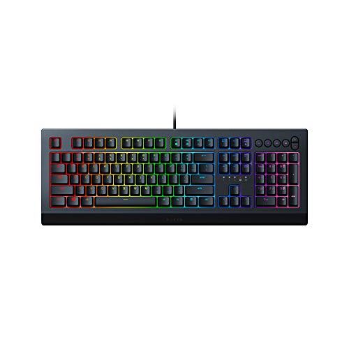 레이저 Razer Cynosa V2 Gaming Keyboard: Customizable Chroma RGB Lighting - Individually Backlit Keys - Spill-Resistant Design - Programmable Macro Functionality - Dedicated Media Keys