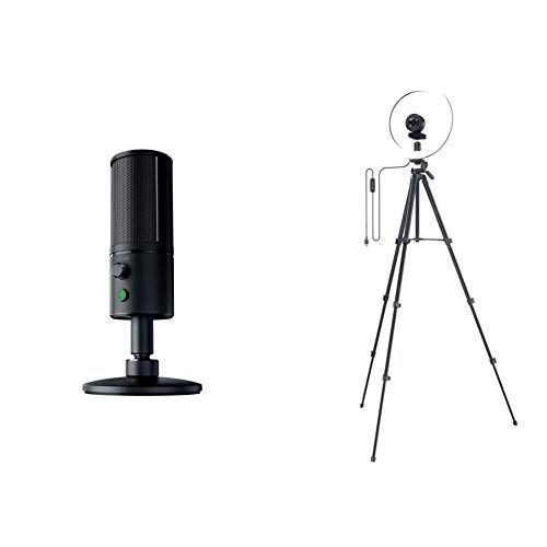 레이저 Razer Seiren X Black + Ring Light 12 Right Light Bundle