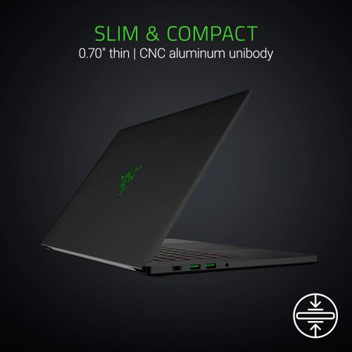 레이저 Razer Blade 15 Gaming Laptop: Intel Core i7-8750H 6 Core, NVIDIA GeForce RTX 2060, 15.6 FHD 144Hz, 16GB RAM, 512GB SSD, CNC Aluminum, Chroma RGB Lighting, Thunderbolt 3