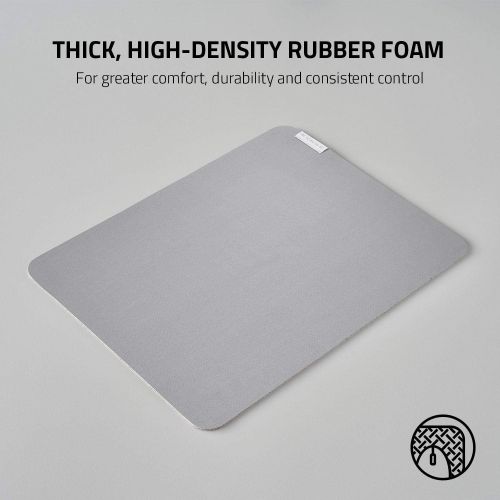 레이저 Razer Pro Glide Soft Mouse Mat: Thick, High-Density Rubber Foam - Textured Micro-Weave Cloth Surface - Anti-Slip Base - Medium Size