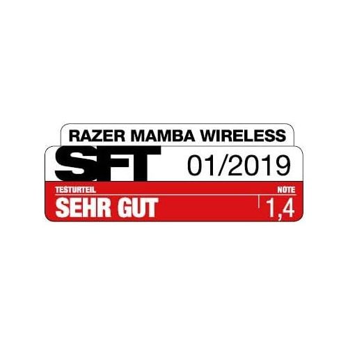 레이저 Razer Mamba Wireless, Wired/Wireless Gaming Mouse with True 16,000 DPI 5 Generation Optical Sensor, 50 Hour Battery Life, Powered by Razer Chroma