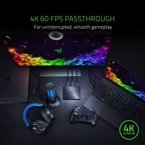 레이저 Razer Ripsaw HD Game Streaming Capture Card & Seiren X USB Streaming Microphone: Professional Grade - Built-in Shock Mount - Supercardiod Pick-Up Pattern - Anodized Aluminum - Clas