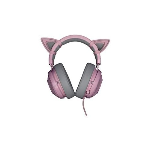 레이저 Razer Kitty Ears for Kraken Headsets: Compatible with Kraken 2019, Kraken TE Headsets - Adjustable Strraps - Water Resistant Construction - Quartz Pink