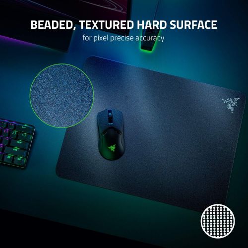 레이저 Razer Acari Ultra-Low Friction Gaming Mouse Mat: Beaded, Textured Hard Surface - Large Surface Area - Thin Form Factor - Anti-Slip Base - Classic Black