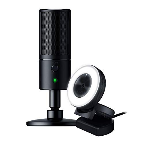 레이저 Razer Seiren X USB Streaming Microphone and Razer Kiyo Streaming Webcam