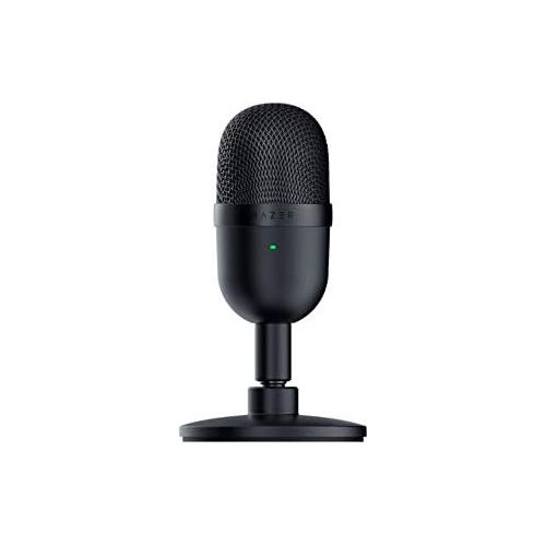 레이저 Razer Seiren Mini USB Streaming Microphone: Precise Supercardioid Pickup Pattern - Professional Recording Quality - Ultra-Compact Build - Heavy-Duty Tilting Stand - Shock Resistant