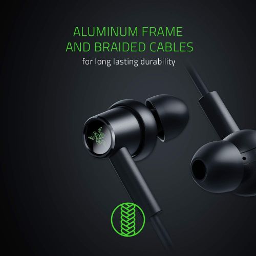 레이저 Razer Hammerhead Duo - Stereo Headset, Durable Aluminum Frame, Frustration-Free Braided Cables with Convenient in-line Microphone,RZ12-02790200-R3M1