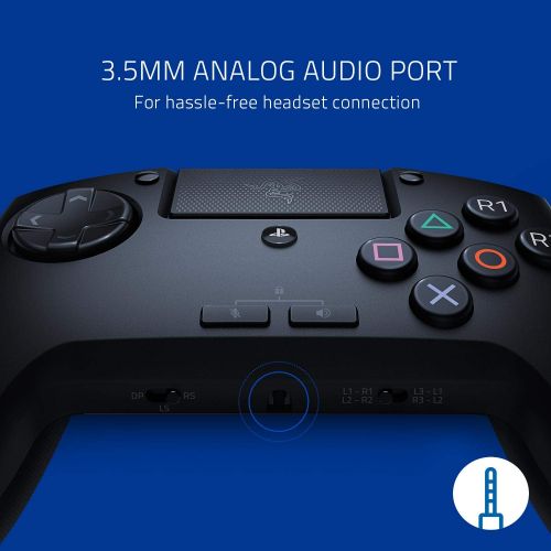 레이저 Razer Raion Fightpad for PS4 Fighting Game Controller: 8 Way D-Pad - Mechanical Switch Front Buttons - 3.5mm Audio - Classic Black