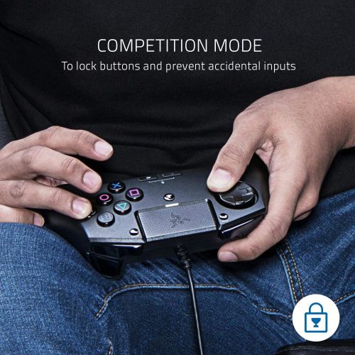 레이저 Razer Raion Fightpad for PS4 Fighting Game Controller: 8 Way D-Pad - Mechanical Switch Front Buttons - 3.5mm Audio - Classic Black