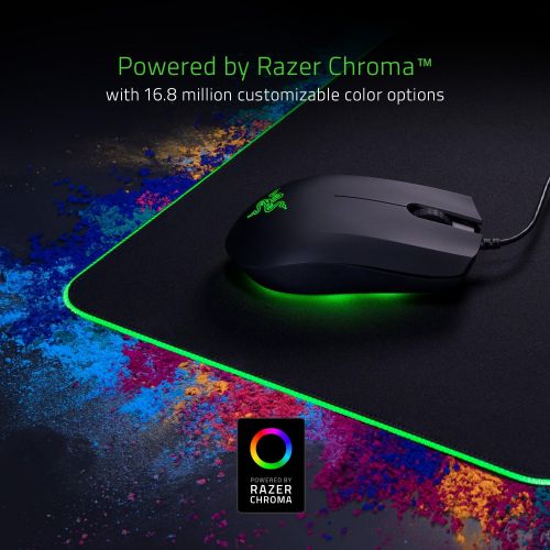 레이저 Razer Goliathus Chroma Gaming Mousepad: Customizable Chroma RGB Lighting - Soft, Cloth Material - Balanced Control & Speed - Non-Slip Rubber Base - Classic Black