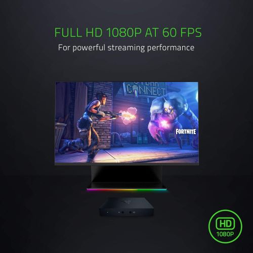 레이저 Razer Ripsaw HD Game Streaming Capture Card: 4K Passthrough - 1080P FHD 60 FPS Recording - Compatible W/PC, PS4, Xbox One, Nintendo Switch