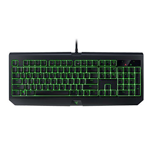 레이저 Razer BlackWidow Ultimate: Esports Gaming Keyboard - Dust and Spill Resistant - Individually Backlit Keys - Razer Green Mechanical Switches (Tactile and Clicky)