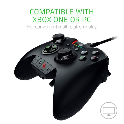 레이저 Razer Wolverine Ultimate: 6 Remappable Multi-Function Buttons and Triggers - Intrchangeable Thumbsticker and D-Pad - Razer Chroma Lighting - Gaming Controller works with Xbox One a