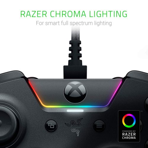 레이저 Razer Wolverine Ultimate: 6 Remappable Multi-Function Buttons and Triggers - Intrchangeable Thumbsticker and D-Pad - Razer Chroma Lighting - Gaming Controller works with Xbox One a