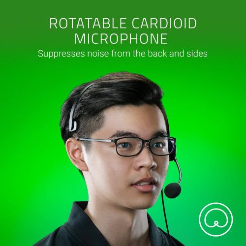 레이저 Razer Tetra Streaming Headset: Lightweight Frame - Bendable Cardioid Microphone - for PC, Xbox, PS4, Nintendo Switch - Reversible Left/Right Orientation