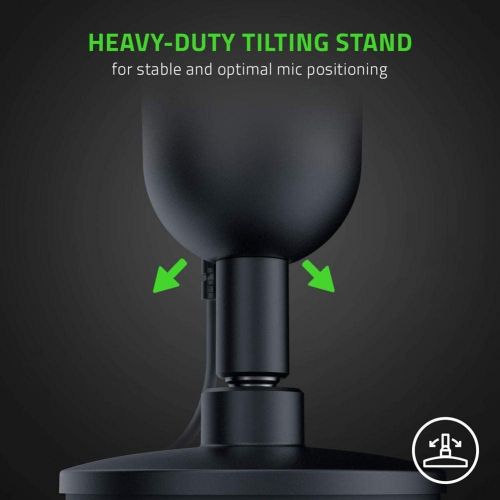 레이저 Razer Seiren X USB Streaming Microphone: Professional Grade - Built-In Shock Mount - Supercardiod Pick-Up Pattern - Anodized Aluminum - Classic Black