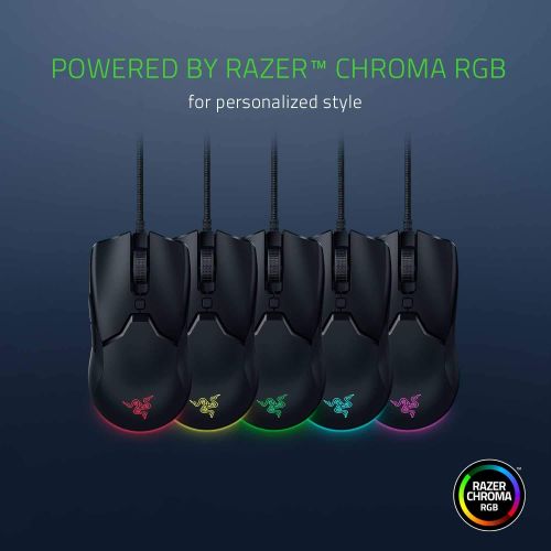 레이저 Razer Viper Mini Ultralight Gaming Mouse: Fastest Gaming Switches - 8500 DPI Optical Sensor - Chroma RGB Underglow Lighting - 6 Programmable Buttons - Drag-Free Cord - Classic Blac