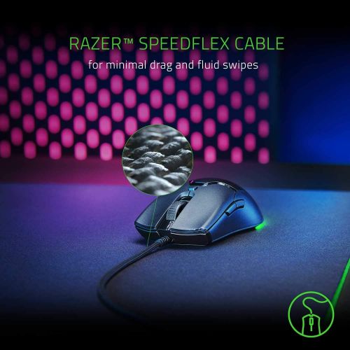 레이저 Razer Viper Mini Ultralight Gaming Mouse: Fastest Gaming Switches - 8500 DPI Optical Sensor - Chroma RGB Underglow Lighting - 6 Programmable Buttons - Drag-Free Cord - Classic Blac