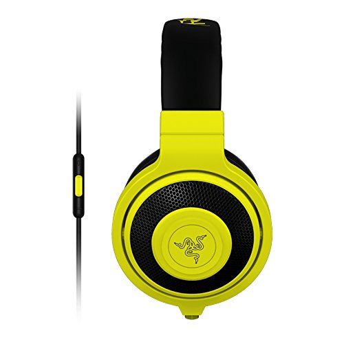 레이저 Razer Kraken Mobile Analog Music & Gaming Headset-Neon Yellow