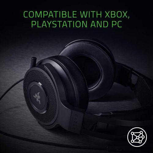 레이저 Razer Thresher TE: 50mm Audio Drivers - Lightweight, Leatherette Ear Cushions - Unidirectional Boom Mic - Multi-Platform Compatibility - Classic Black