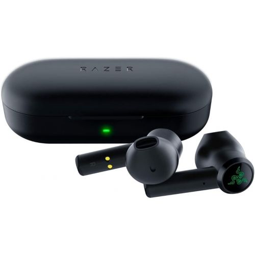 레이저 Razer Hammerhead True Wireless Bluetooth Gaming Earbuds: 60ms Low Latency - 13mm Drivers - IPX4 Water Resistant - Bluetooth 5.0 Auto Pairing - Touch Enabled - Classic Black