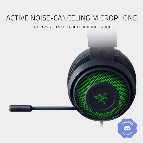 레이저 Razer Kraken Ultimate  USB Gaming Headset (Gaming Headphones for PC, PS4 and Switch Dock with Surround Sound, ANC Microphone and RGB Chroma)