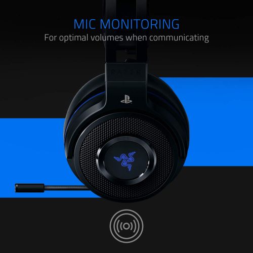 레이저 Razer Thresher - Lag-Free Wireless Connection - Retractable Digital Microphone - Gaming Headset Works with PC & PS4