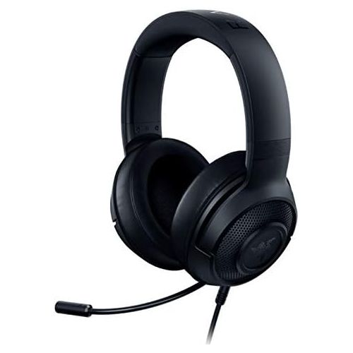 레이저 Razer Kraken X Ultralight Gaming Headset: 7.1 Surround Sound Capable - Lightweight Frame - Integrated Audio Controls - Bendable Cardioid Microphone - For PC, Xbox, PS4, Nintendo Sw